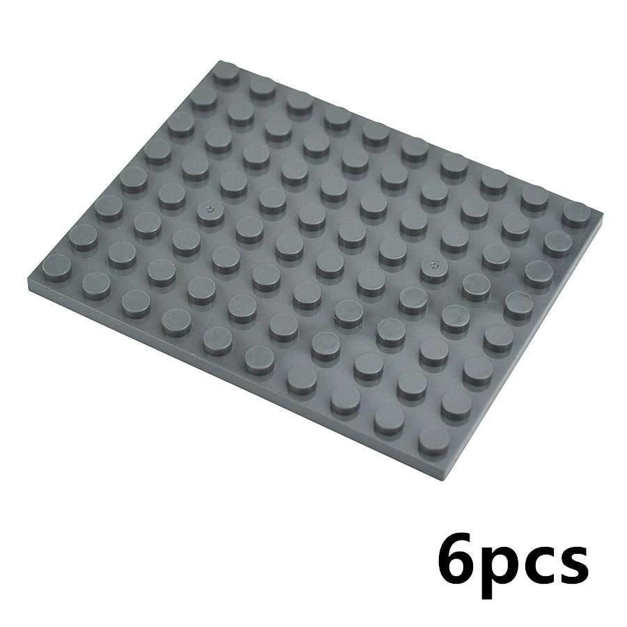 

6PCS Plate 8 x 10 Dots DIY Thin Baseplate Building Blocks Small Particles Creative Assembles Bricks Compatible Brand Kid Toys