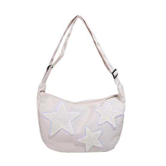 Женская сумка-хобо со звездным узором сумка через плечо милая сумка-тоут со звездами сумка на плечо сумочка для девушек для колледжа путешествий улицы повседневных дел бежевый 960₽