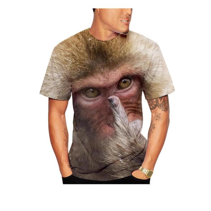 

Мужская футболка Обезьяна Горилла 3D Цифровая печать Персонализированная Креативная футболка с коротким рукавом 6XL