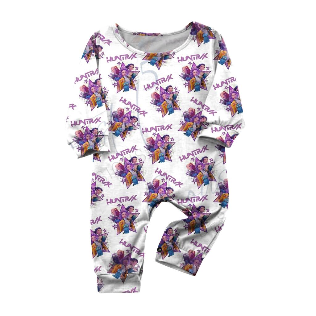 Prints Family Matching Long Sleeve Tops+Pants Set Family Matching Sets