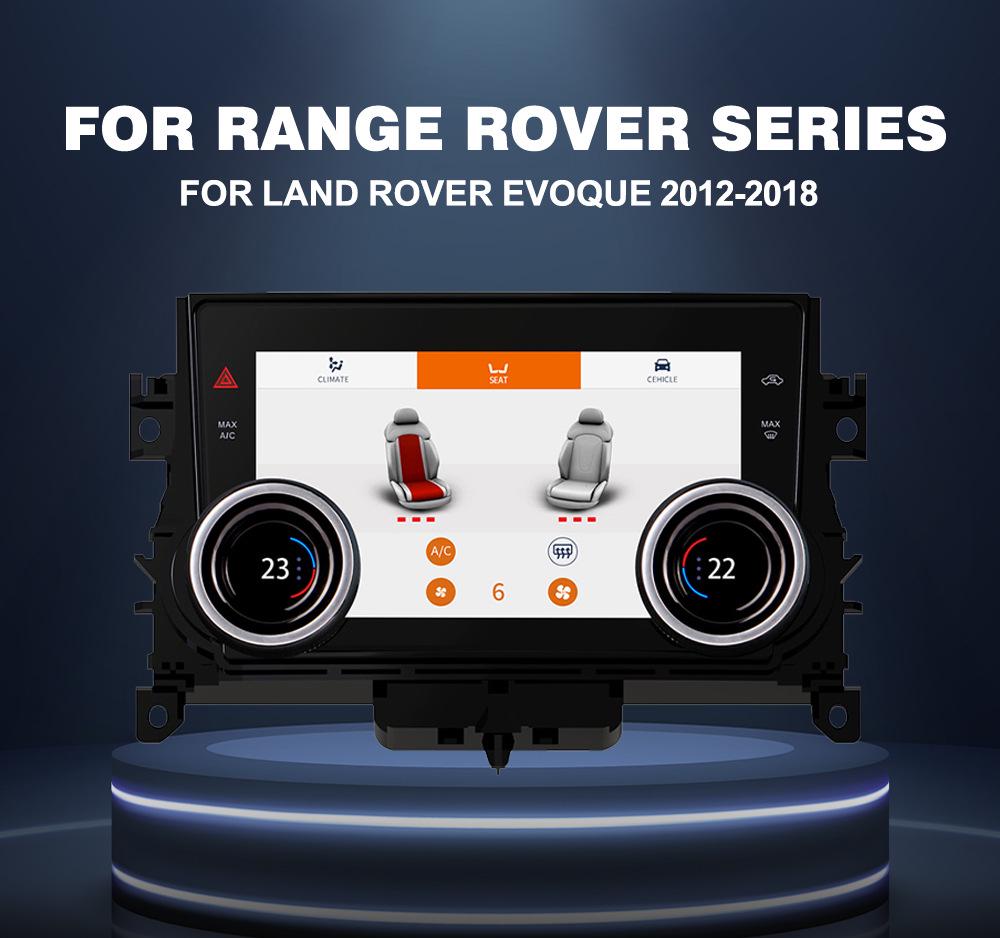 Compatible with Land Rover Range Rover Evoque ('12-'18) 7-inch LCD Touchscreen Air Conditioning Panel Upgrade.