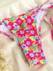 Dreieck Bikini Strings Badeanzug Damen Print Bademode Bandage Badeanzüge Floral Biquini Brasilianischer Badeanzug Strandbekleidung