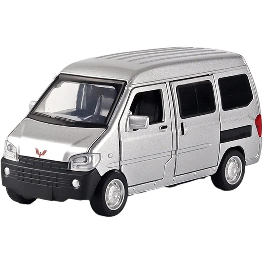 Modele de vehicule la scară 1/32 pentru litera inițială WULING Fan MPV Model metalic de mașină Sunete și lumină Trage înapoi Jucărie Cadou sofisticat