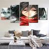 5 Pieces Canvas Wall Art Poster Painting Anime Cartoon Attack On Titan Wallpaper Picture Print Home Decor Living Room Kid's Gift