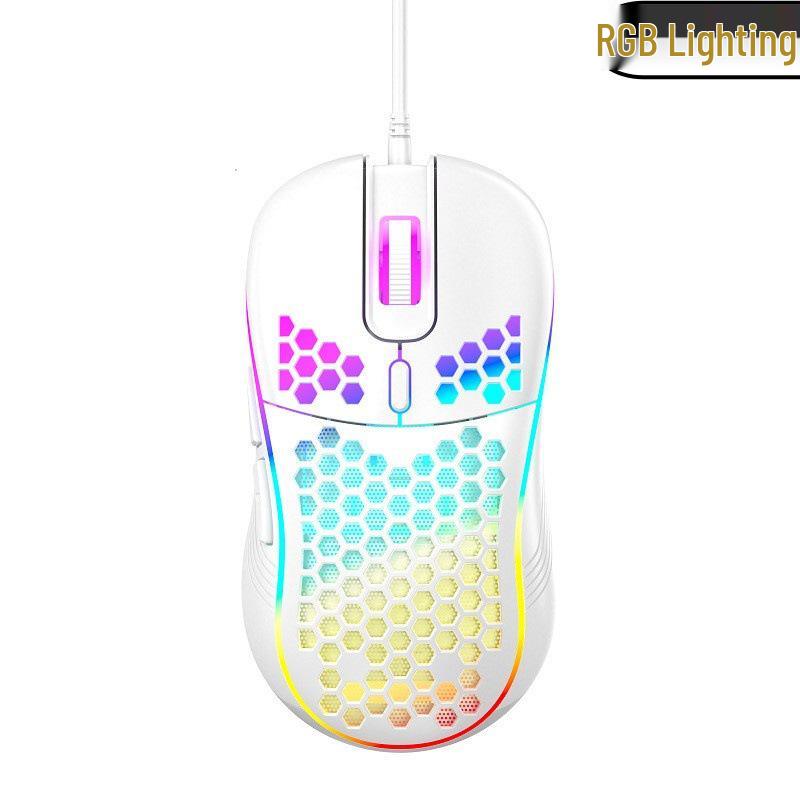Ergonomic RGB Wired Lightweight Gaming Mouse with Hollow Design
