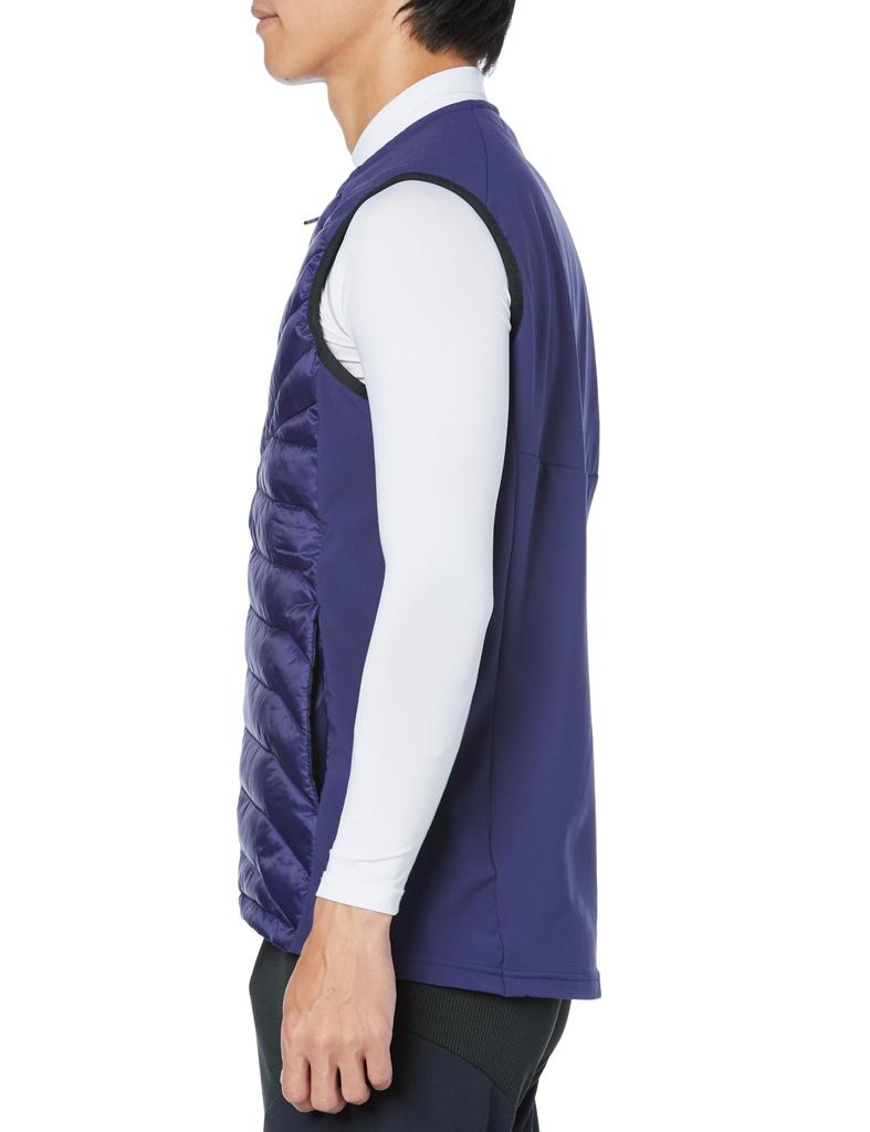 Mizuno Techfill Hybrid Training Cold Blue M Vest, Protection, Moisture-Wicking, Heat-Retaining, Washable, 32MEA537, Depth,