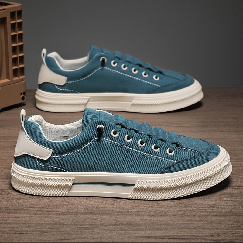 Canvas shoes summer breathable mesh soft sole trendy casual board shoes versatile low-help student campus Korean version of small black shoes