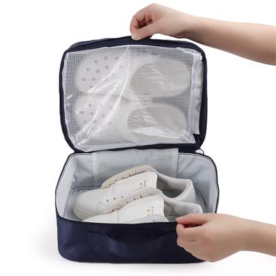 Verbesserte mehrschichtige Reise-Schuhtasche mit Reißverschluss, wasserdicht, zur Aufbewahrung von Sneakern, robuste tragbare Aufbewahrungsbox, Platz für 4 Paar Schuhe