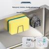 Punch-Free Stainless Steel Kitchen Sink Sponge Holder and Drain Rack