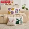 1PC Nuan Series Modern Cute Cartoon Design Plush Embroidered Pillowcase Children's Cushion Cover for Sofa Living Room Bedroom Home Decor