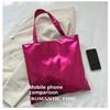 Glossy Tote Bags For Women Fashion High Capacity Shopping Pouch Pu Leather Handbags Shiny Casual Female Purse Girls Shoulder Bag