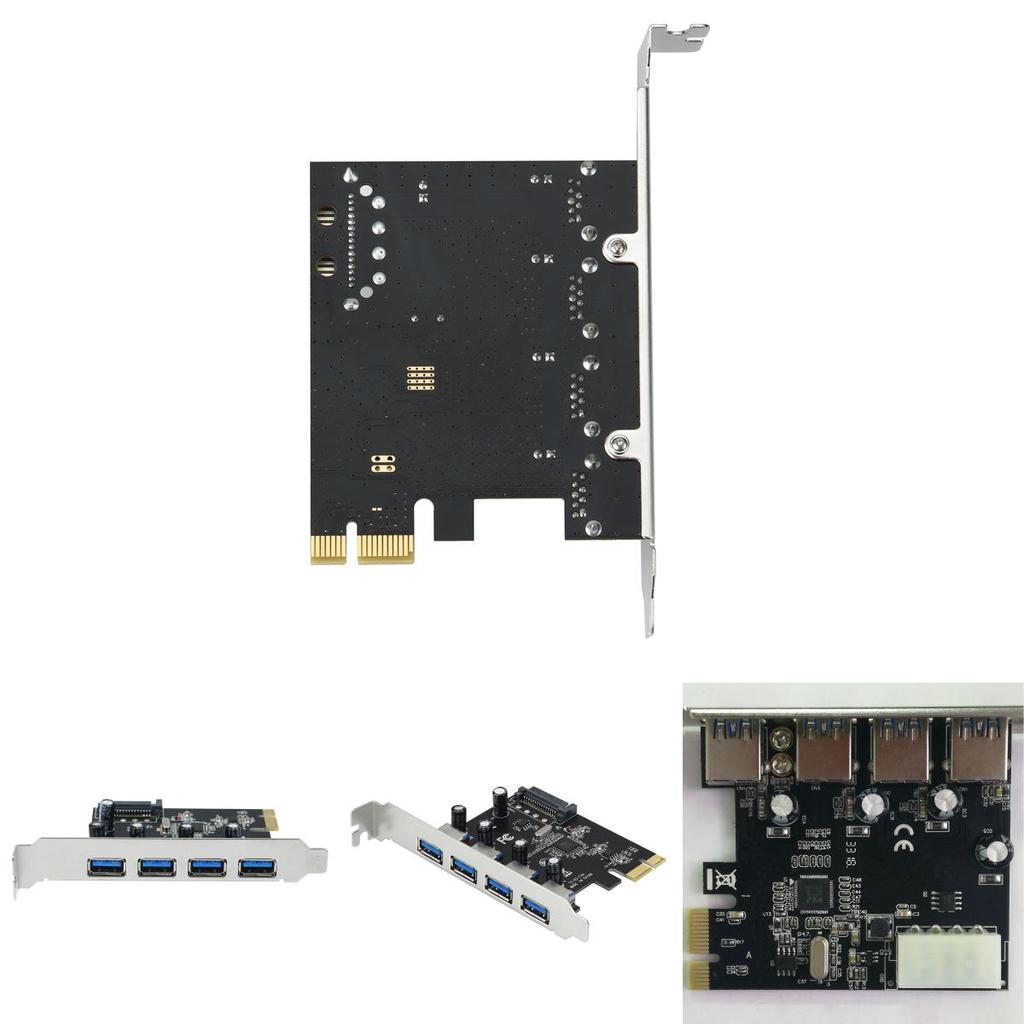 Pcie Usb30 Expansion Card With Four Ports For Desktop Computer Data Transfer