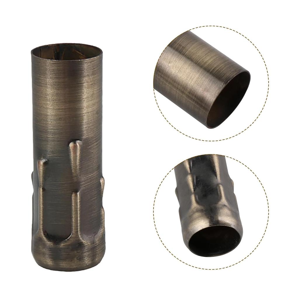 BQLZR Candle Socket Light Covers Sleeves 3 Inch Tall Chandelier Socket Covers Chandelier Base Socket for E14 Chandelier Bright Bronze Pack of 6