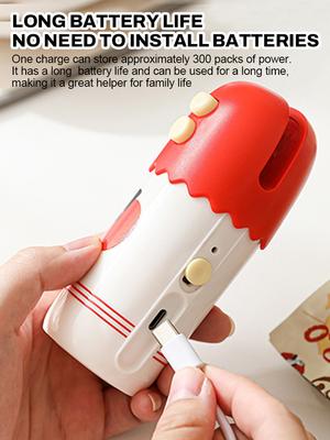 Electric Mini Heat Bag Sealing Machine Package Sealer Bags 3 In 1 Plastic Bag Sealing Machine Handheld Plastic Bag Heat Sealer