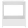 Side Table White 50x26x50 cm Engineered Wood