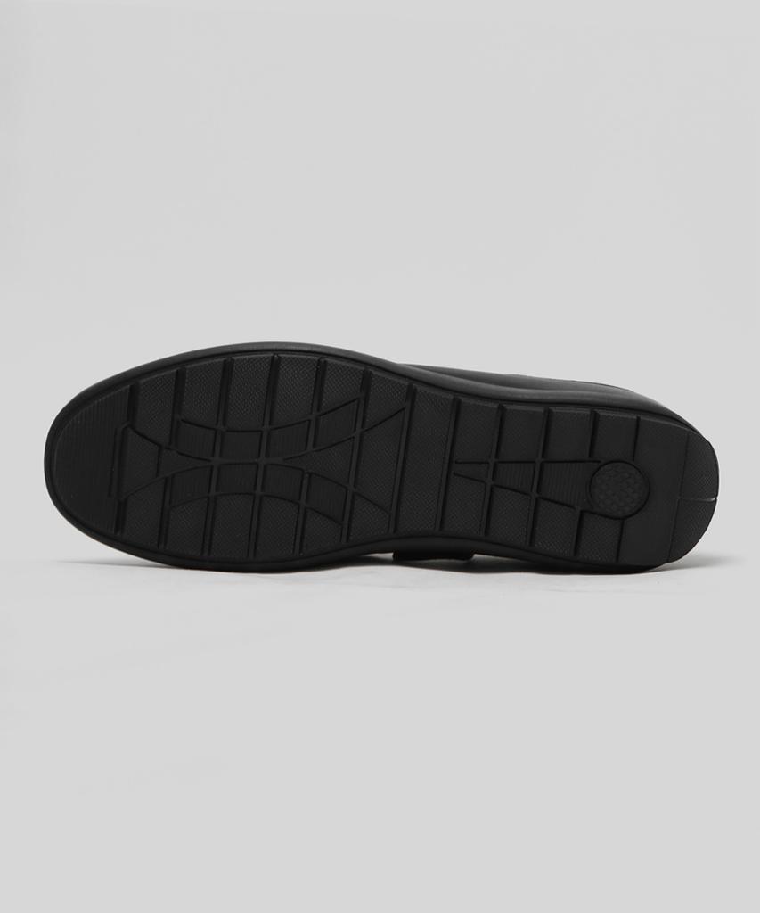 Wetheroad Wtrd3115 Faules Pferdeleder Renn-Sneaker Gewaschenes Schwarz