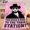 1PC Western Adventure Romance Flannel Blanket Gift, Suitable for Both Men And Women, Soft Ideal for Beds And Sofa, Birthday Or Christmas Gift