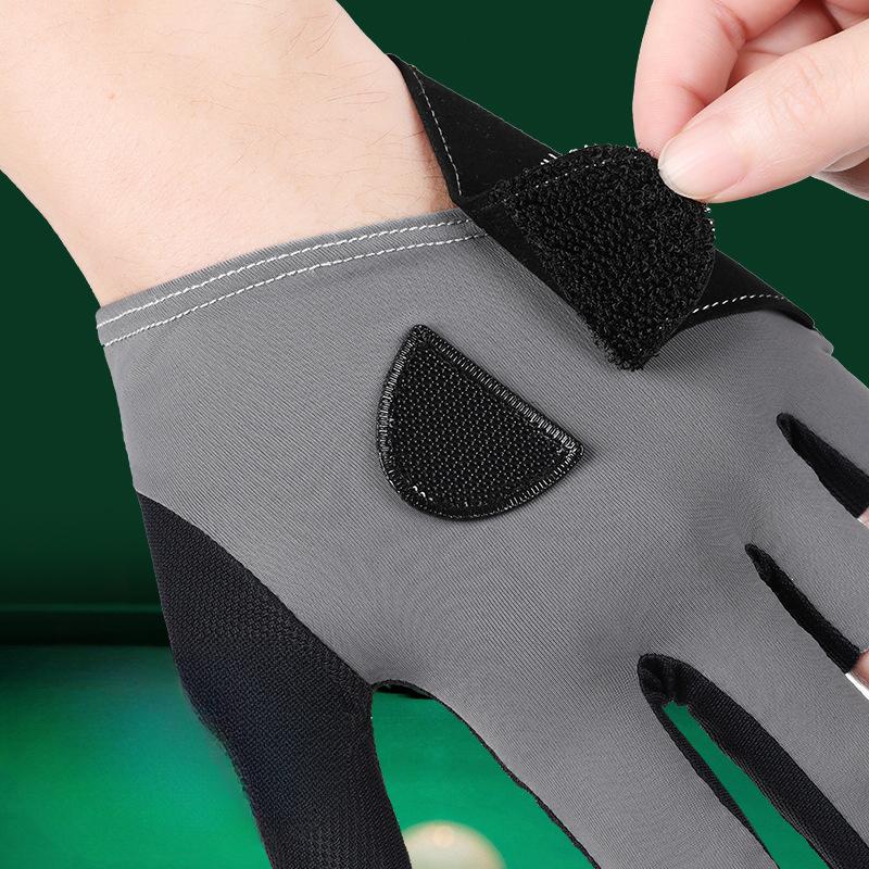 Billiards Gloves High End Three Finger Gloves with Finger Exposed Anti Slip Wear Resistant Ice Silk Breathable