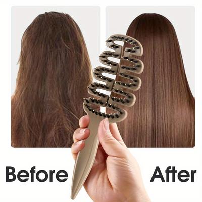 Bristles Comb-Smooth Hair- Anti-static and Good for Hair Styling & Massage-Styling Comb-Pine Tower Comb