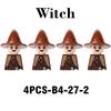 MOC Medieval Castle Building Blocks Set House Bedroom Table Furniture Kitchen Knight Witch Wizard Halloween Skeleton Brick Toys