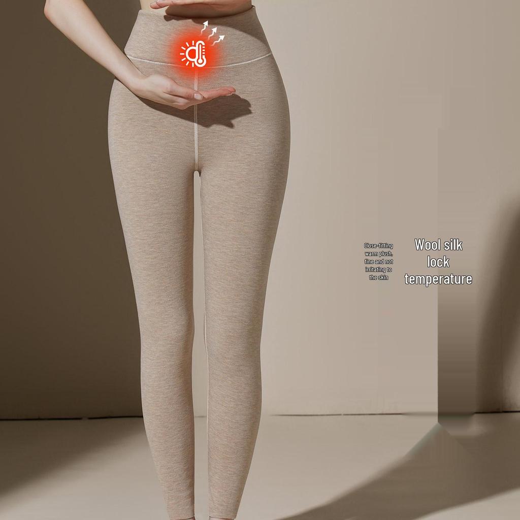 Women's High-Waisted Warm Slimming Seamless Pants for Autumn and Winter