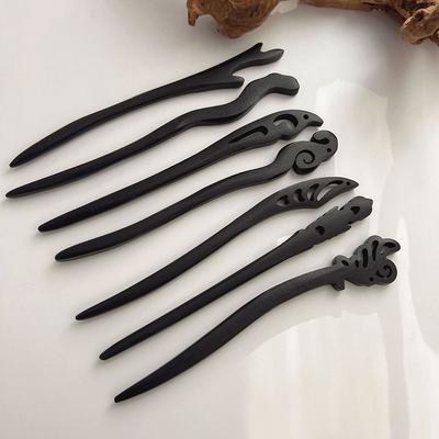 Disk Hair Ladies Headwear Hairpins Wooden Hair Sticks Chinese Style Hair Fork Hair Accessories