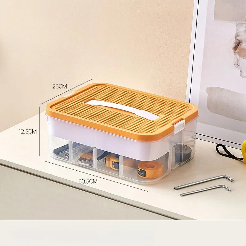 Lego Building Block Storage Box Toy Particle Jigsaw Puzzle Holder Children Toy Partition Storage Case Container House Organizer