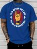 Unisex Summer Crew Neck Tee Its Never To Late To Be A Rockstar Rock Hand Print Casual Loose Streetwear Daily Tops