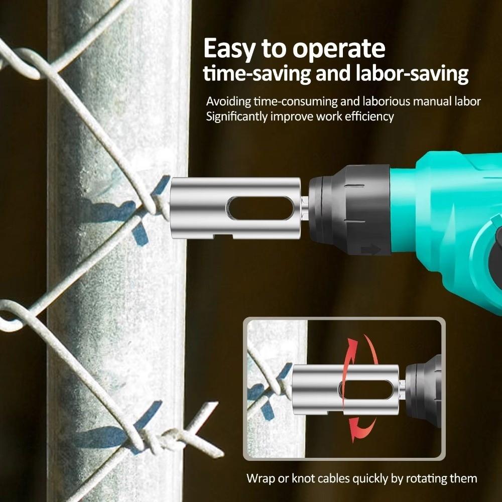 Portable Tie Wire Twister Tools Iron Wire Multi-functional Knotter Electrical Drill Twister Drill Chuck Tool
