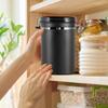 1.8 L Airtight Stainless Steel Coffee Pot - Bean Container, Black