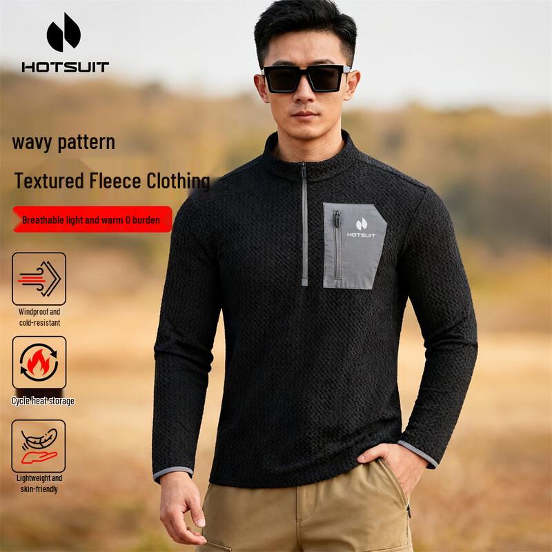 HOTSUIT Men s Half-Zip Fleece Sweatshirt 3XL