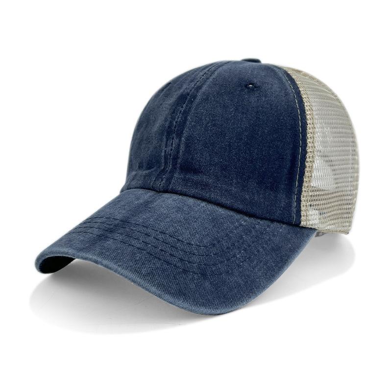 

Mesh Baseball Dome Cap Outdoor Sunshade Breathable Sunscreen Fishing Hat Gift Темно-синій