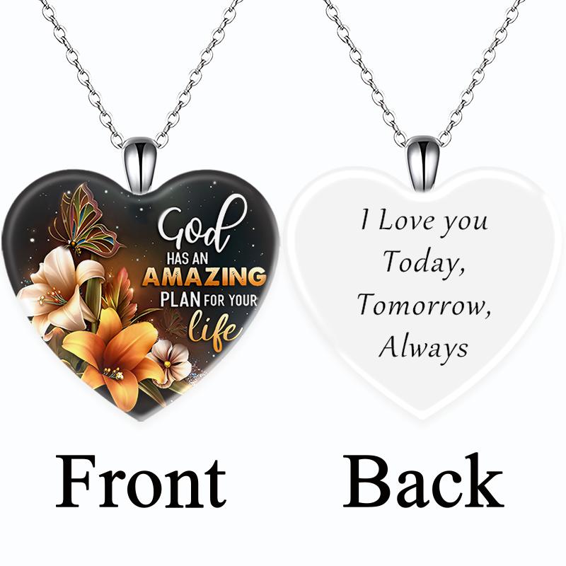 

Модные украшения Любовь Хрустальная подвеска Ожерелье Цветок Английский