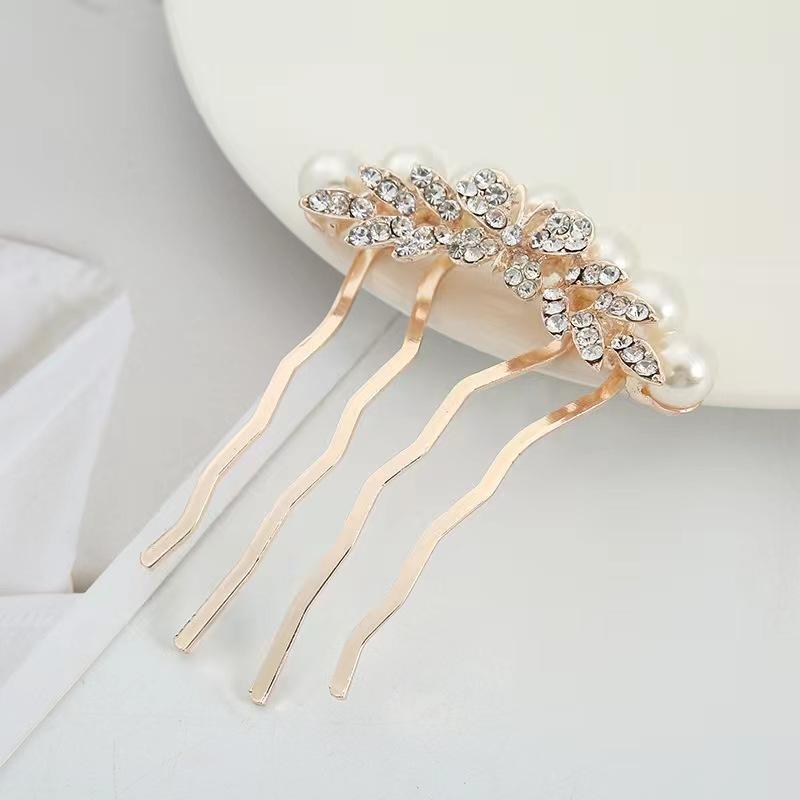 Daily Hair Jewelry for Women Girls Long Hair Holder Bling Rhinestone Hair Combs Crystal Hairpins Bride Wedding Hair Clips