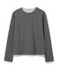 MILLO ARCHIVE Raw Edge Layered Long Sleeve [Charcoal]