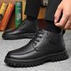Fashion High Quality Men Four Seasonal Outdoor Workwear Boot Fashion Casual Leather Flat Designer Soft Sole Comfy Chelsea Round Toe Boot