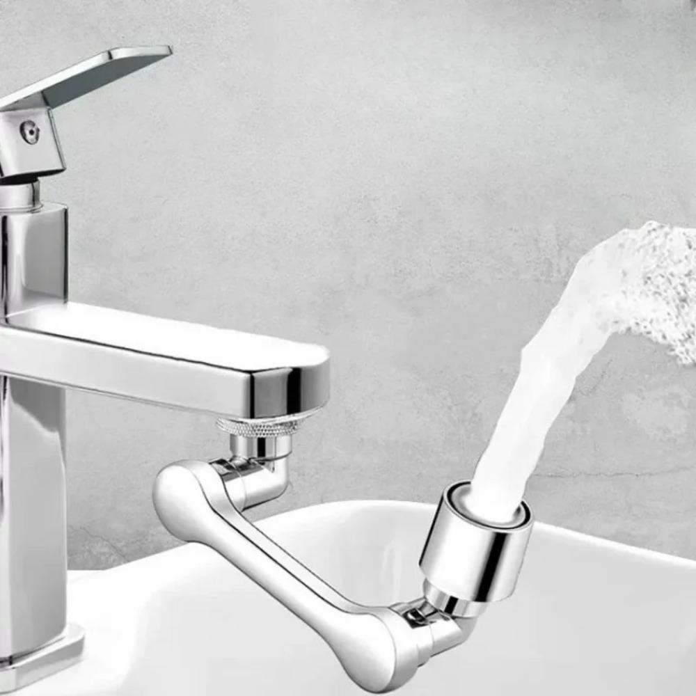 Tap Splash-proof Bubbler Faucet Filter Nozzle Tap Saving Water Extender 1440°Kitchen Scalable Metal Faucet Aerator Bathroom New