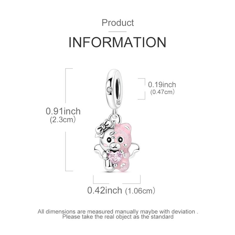 Original Copper Charms Bead Cz Zircon Butterfly Apple Cross Dangle Fit Bracelet Diy Woman Jewelry Gift For Friend