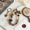 Leopard Print Phone Lanyard Pvc Handcrafted Keychain For Men Women
