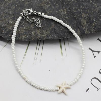 Shell Starfish Woman Short Necklace Summer Bohemian Holiday Gift Handmade Choker White Seed Beads Neck Jewelry Holiday Gifts