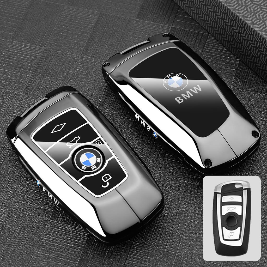 EUCQ6 Zinc Alloy Leather Car Remote Key Case for BMW F10 F11 F20 F25 F30 F31 F34 G20 G30 X3 X4 I3 M3 M4 1 3 5 Series Accessory