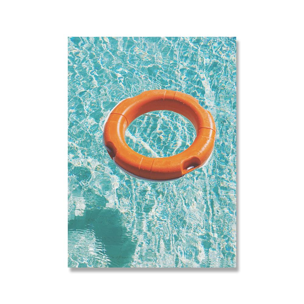 

Современные простые настенные художественные картины, принты, летний бассейн, холст, картина, голубая вода, HD постеры для гостиной, домашний декор 50x70cm No Framed