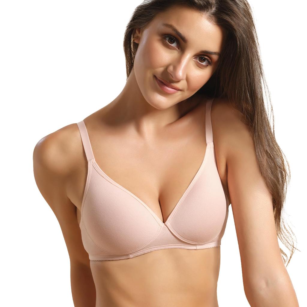 Enamor A039 Perfect Coverage Stretch Cotton T-Shirt Bra- Padded, Wirefree & Medium Coverage Skin
