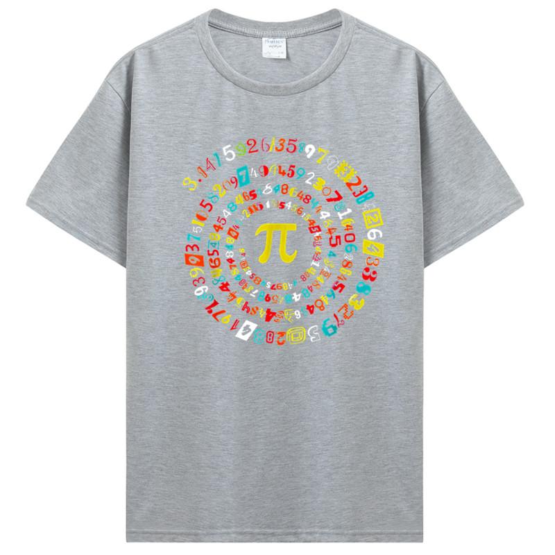 Lustiges Pi-Tag-Shirt Spirale Pi Mathe T-Shirt Für Pi-Tag 3.14 T-Shirt Oberteil T-Shirt Angepasste Baumwoll-Tops T-Shirt Einfacher Stil Für Männer