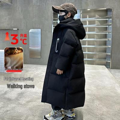 Jungen Mittellange 2025 Winter Daunenjacke - Dick, Warm und Überknie für Kälteschutz