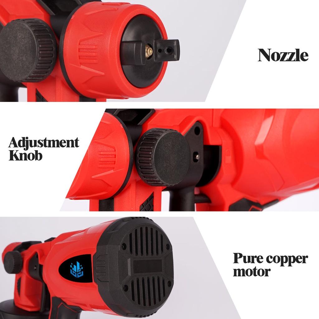 1000ML 1000w Cordless Electric Spray Gun with 1/2 Original Battery Portable Paint Sprayer Compatible For Makita Battery EU Plug