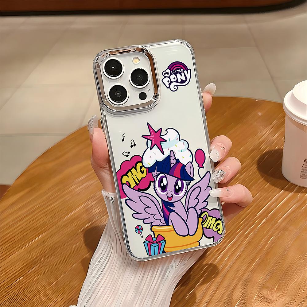 Cute cartoon My Little Pony Phone Case For iPhone 17 16e 16 15 14 13 12 11mini Pro Max X XR XSMAX 8 7 Air Plus Transparent Cover