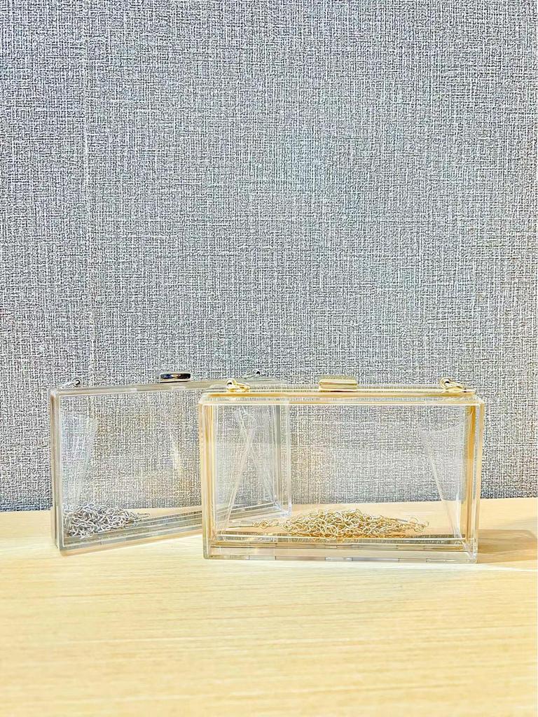 Transparent Acrylic Crossbody Chain Bag - Women's Evening Jelly Handbag