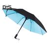 Folding Umbrella with Fan USB Rechargeable UV Sun Protection Tri-fold Umbrella Portable Waterproof Windproof Summer Outdoor Sun Rain Umbrella