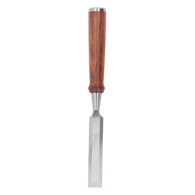 Flat Carpentry Chisel CrV Alloy Steel Wood Handle Chisel for Woodworking Carving Slotting Digging